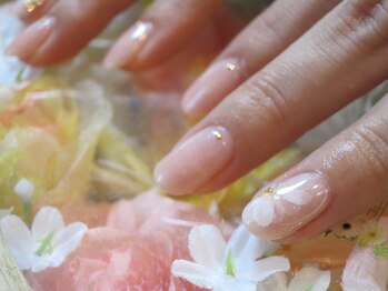 アイ(AI)/シフォンフラワーネイル