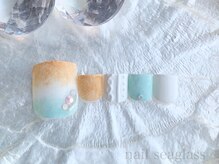 ネイル シーグラス(nail seaglass)/３色グラデのニットフット★