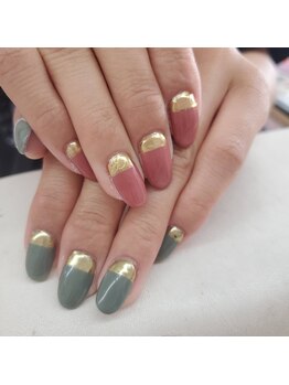 ネイルサロン ティプレシャス(T Precious)/秋の上品ミラーネイル☆