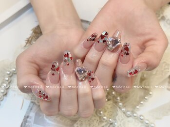 エムアンドワイ 秋葉原店(M&Y)/バレンタインネイル/ハート