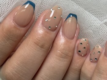 【ベージュ×ブルー】