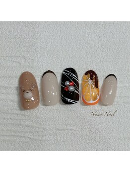 くま♪ホワイトデーネイル