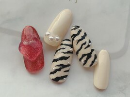 ビックハート＆ゼブラネイル