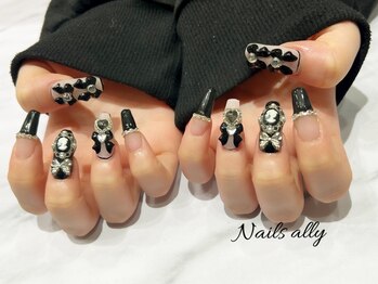 ネイルズアリー 立川店(Nails ally)/カメオ×ステンドグラス×リボン