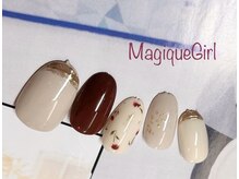 マジックガール 津田沼店(MagiqueGirl)/【手書き花ネイル】