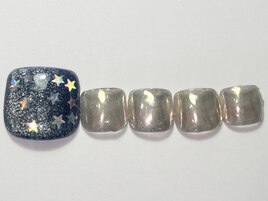 キラキラフットネイル¥6000