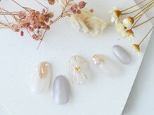 ソウ 難波店 nail salon Sou/立体ミラーフラワーnail