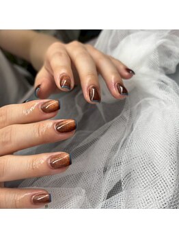 メラク 大阪難波(merak)/大国町透明ネイルミラーフレンチ