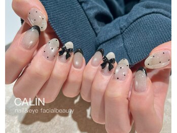 ブラックフレンチ×ドット