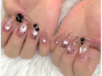 ネイルアンドアイラッシュスタジオ シュシュ(chouchou)/水光マグ×ハートホロ×リボン