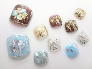 ネイルサロン クイール 小山店(NAIL SALON QUILL)/ミラー×シェルニュアンス