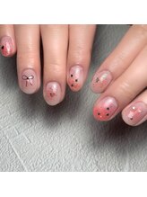 セクションプラス 吉祥寺(SECTION+)/じゅわっとチークネイルデザイン