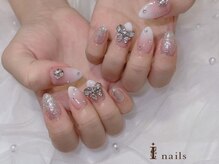 アイネイルズ 四条河原町店(I-nails)/キラキラベイビーブーマーネイル