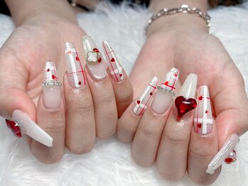 シーシーネイルサロン(CC)の写真/【スカルプ長さだしマッグネットorフラッシュorミラーネイル¥10,480】長さだし・亀裂補強もお任せ下さい！