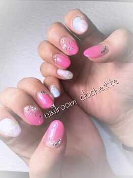 ネイルルーム クロシェット(nail room clochette)/ピンクグラデーション