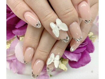 ディーネイル 天王寺(D-nail)/[中村]ガラスフレンチ＊*