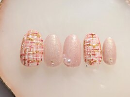 マットツイード×ガーリーネイル