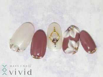 メイクプラスネイル ヴィヴィッド(MAKE+NAIL vivid)/*冬ブライダルネイル*