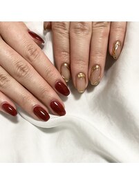 ゴールド×ボルドー