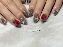 ホワイトネイル(WHITE NAIL)/キルティング/りぼん/持ち込み