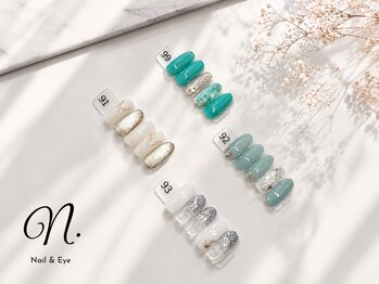 エヌドット ネイル アンド アイ(N.Nail&Eye)の写真/【カラー500色～×サンプル50種～】自分だけの「似合わせ」が叶う！定額デザインで上品な褒められ指先に★