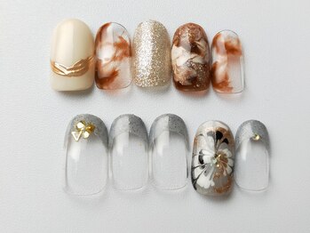 ナビネイル(Nabi nail)/ニュアンス☆カフェオレネイル