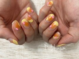 マンゴーみたいなpopネイル
