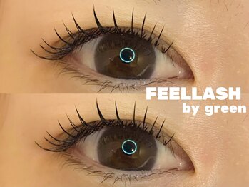 フィールラッシュ バイ グリーン(FEELLASH by green)/LEDエクステ120本(ナチュラル)