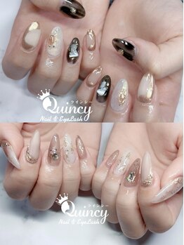 クインシー(Quincy)の写真/新規/再来1ヶ月以内オフ無料◎周りと差がつくニュアンスデザインが8990円♪手元が垢抜けるオシャレな指先☆