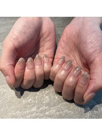 フラッシュネイルグラデーション