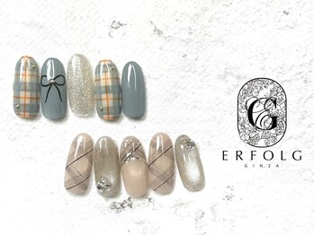 秋チェックデザイン