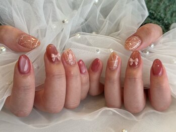 サンカリネイル バイ ヴァラ イオンモール新居浜店(sankari nail by VALLA)/マグネットネイル/リボン/3D