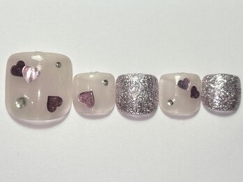 ネイルメゾン 渋谷店(NAIL MAISON)/フットハートネイル¥6000
