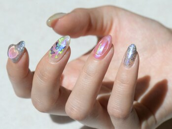 うるうる蝶々nail