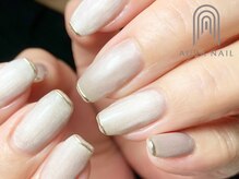 オーラ レアレア市川店内(AURA)/マグネットネイルに先端ライン！