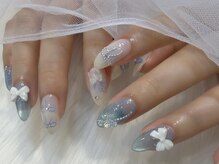 ララアンジュ(LaLa-Ange)/水色ネイル