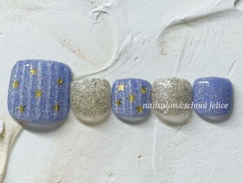 フェリーチェ(nail salon＆school felice)/フットネイル定額制11000円/瑞江