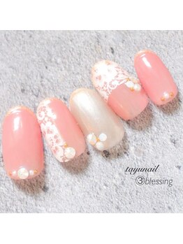 たゆ ネイル(たゆnail)/11月新作☆ピンクレースネイル