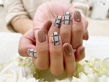 プルミエ ネイル(Premier Nail)/白黒チェックネイル！