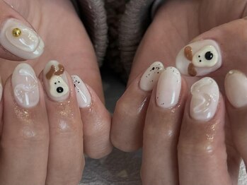 アイネイルズ 三宮店(I nails)/3Dワンちゃん ¥11000