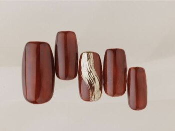 エムスラッシュ センター南(M.SLASH)/秋のミラーネイル