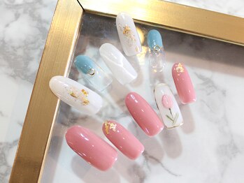 ユースタイル 中野店(U-style)/春チュリップ花ネイル
