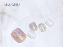 ネイルサロン マリキータ(MARIQUITA)/オーロラフィルムキラキラFOOT