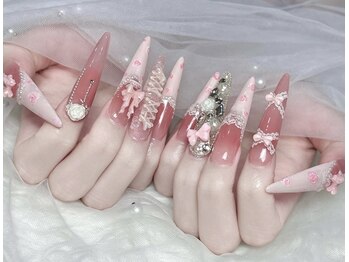 ラナ 新大久保(Lana)の写真/【長さだしで華やかさUP☆】魅せる指先に♪憧れの美しく長い指先を実現します◎