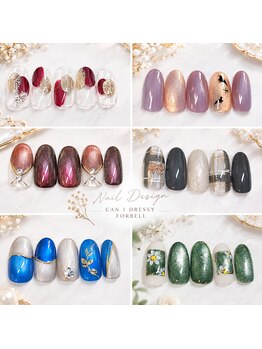キャンアイドレッシー フオベル(CAN I DRESSY FORBELL)の写真/ニュアンスデザインもお任せ☆パーツや手書きアートを駆使して存在感を放つ指先へ♪あなた好みがここに…