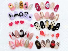 ネイルコレクション ピンク(Nail Collection Pink)/３Ｄぷっくりハート＆リボン
