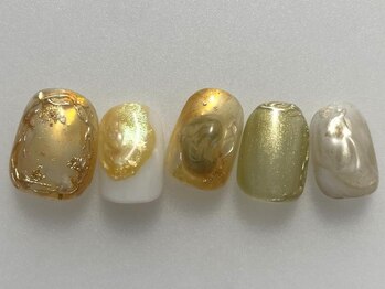アイネイルズ 池袋店(I-nails)/イエローグリーンオーロラ