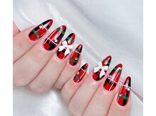 オーラ 関内 伊勢佐木長者町(Aura)/チェック柄ネイル