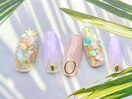 さわやかカラーシェルネイル