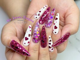 【ロングネイル】ピンクネイル